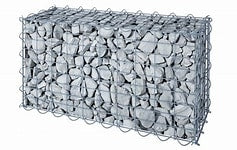 2x0.5x0.5 Gabion Baskets -Galvanised - Woven Mesh