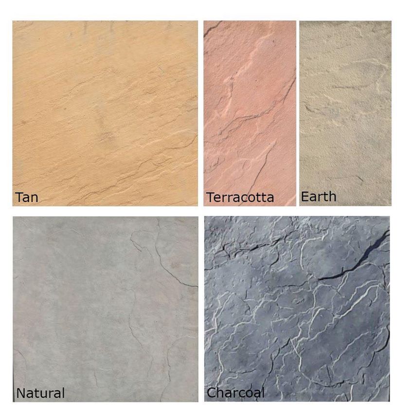 Grey Paving Slab (Rockface) - 1 Square Meter